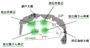 香川の地図